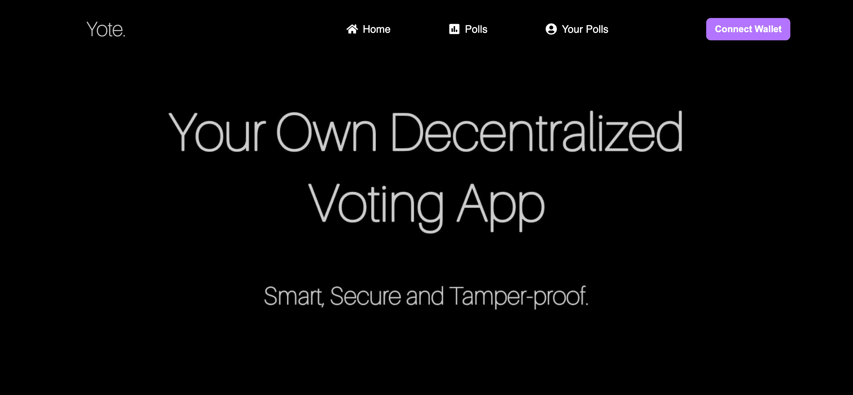 yote: Your Own Decentralized Voting App