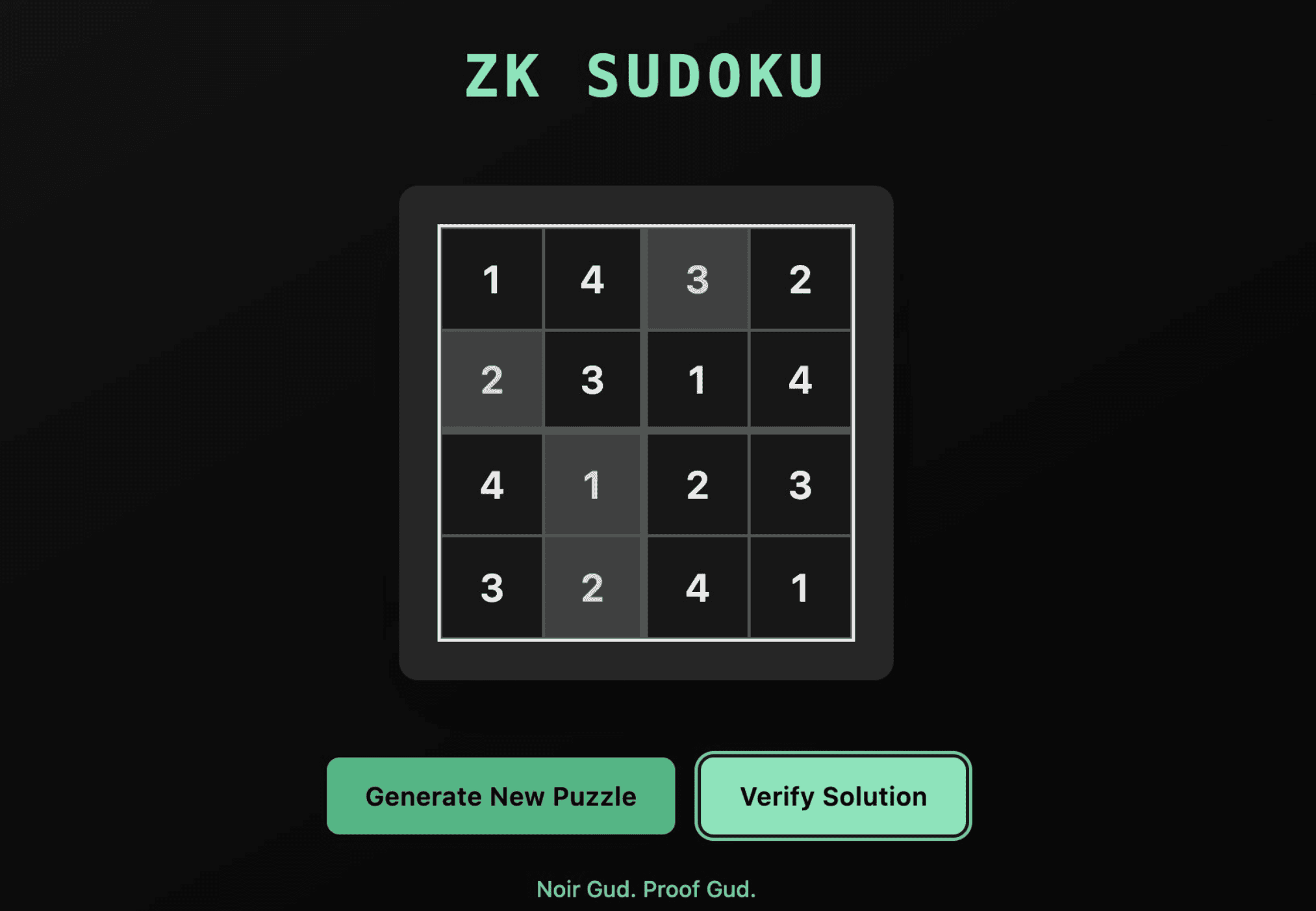ZK Sudoku